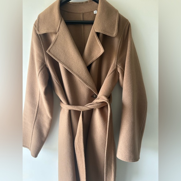 Uniqlo Jackets & Blazers - *sold* Uniqlo double face wool wrap coat
